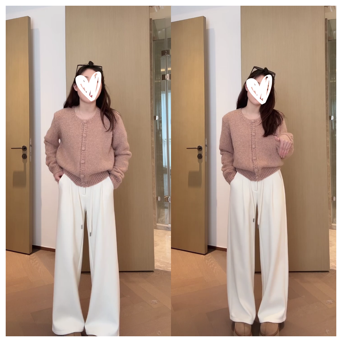 《蔷薇信笺》秋冬款粉色百搭毛针织衫上衣百搭显温柔W1137