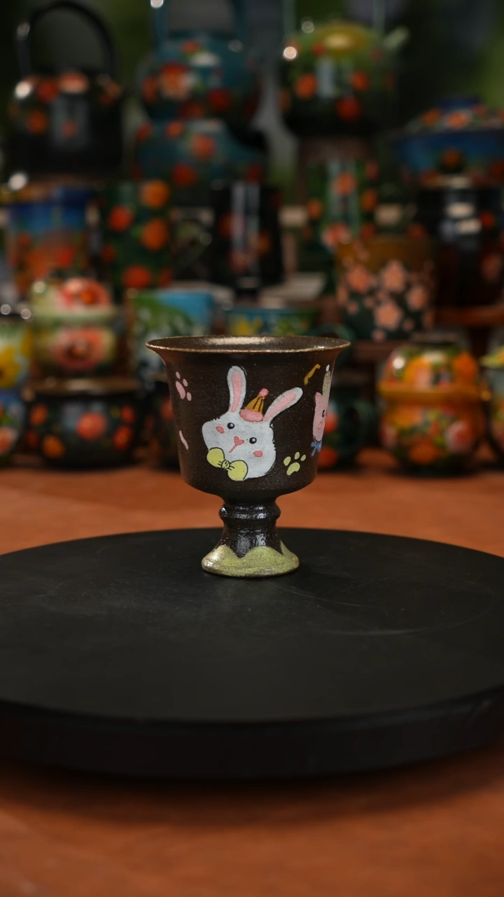 紫砂油画手绘釉下彩