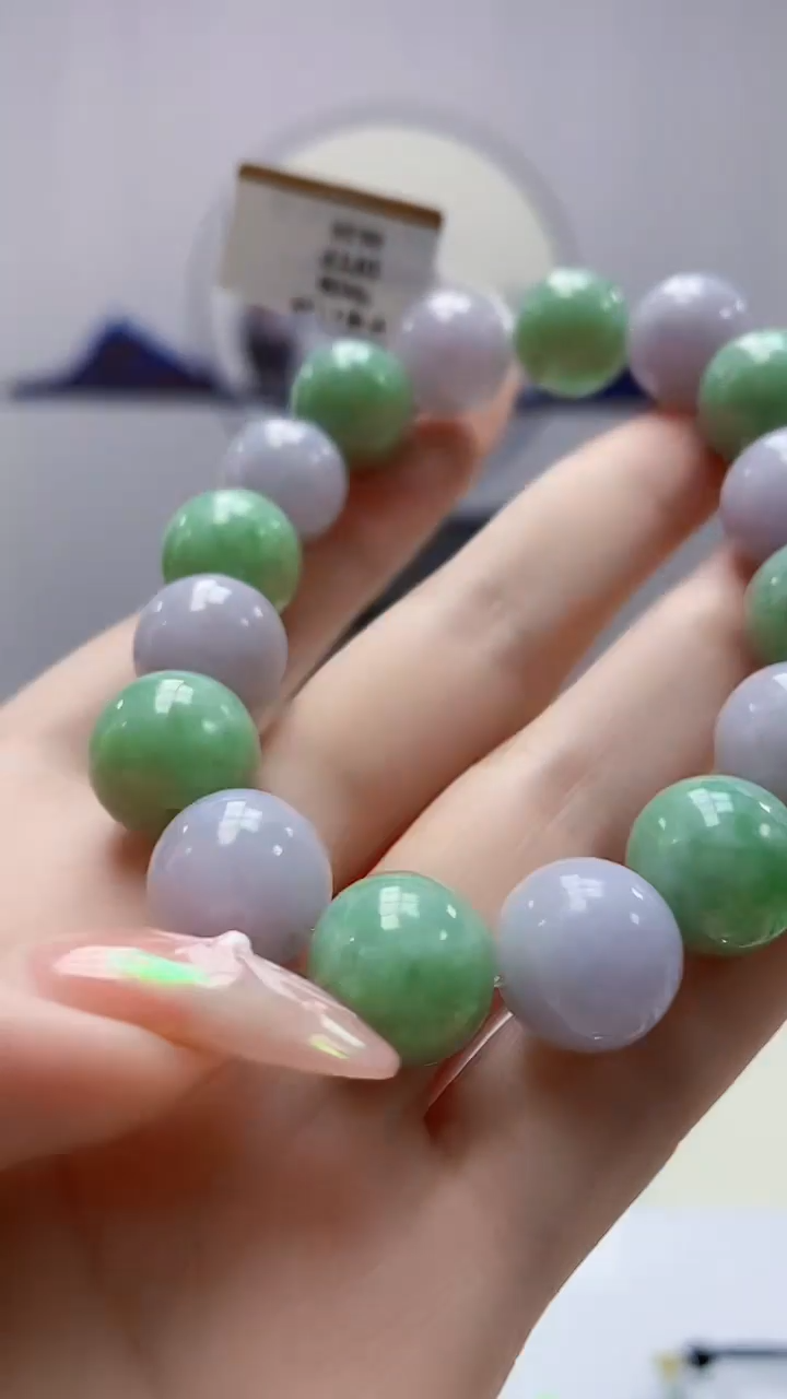 【闪购商品】定制翡翠未镶嵌1502DD-毛货手串172