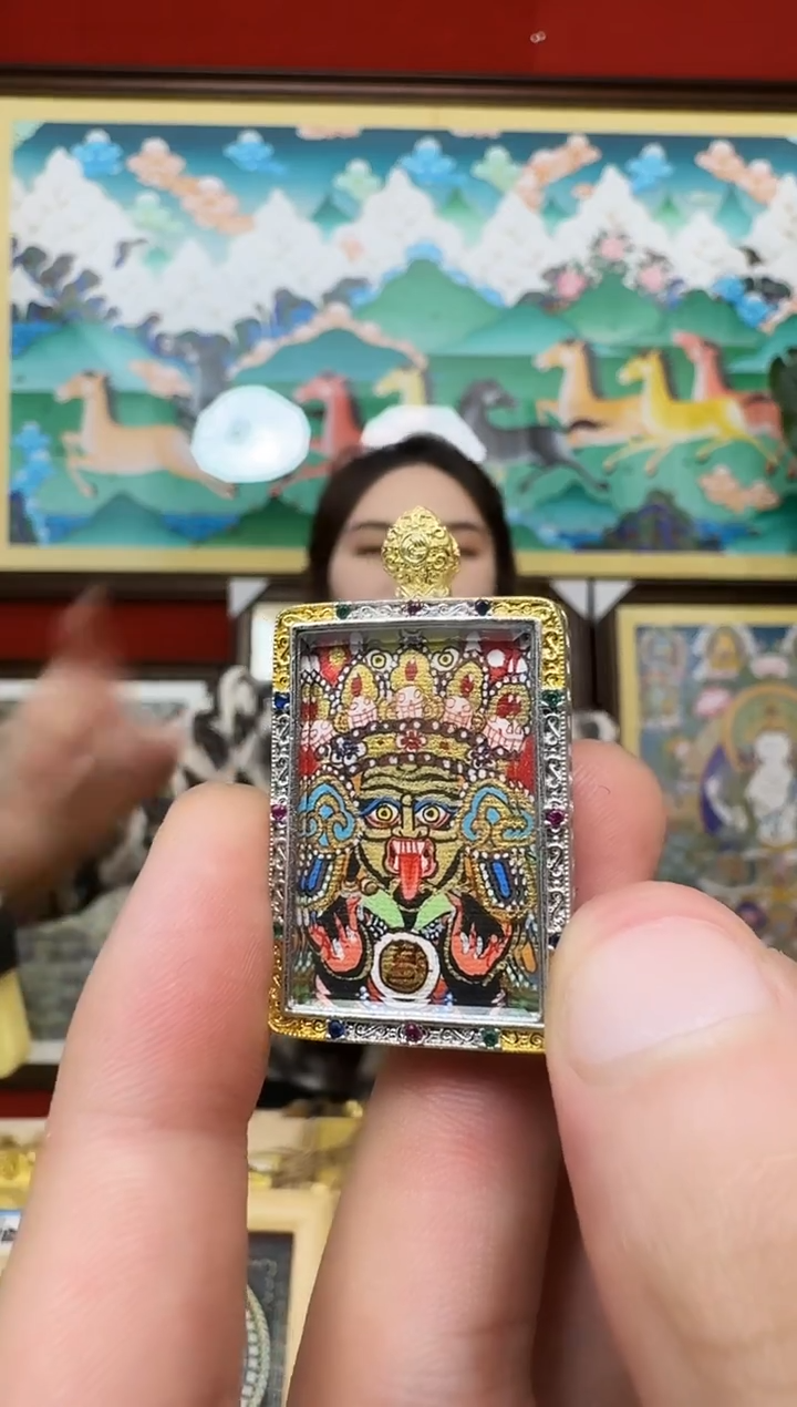 扎老师-热贡纯手绘唐卡吊坠