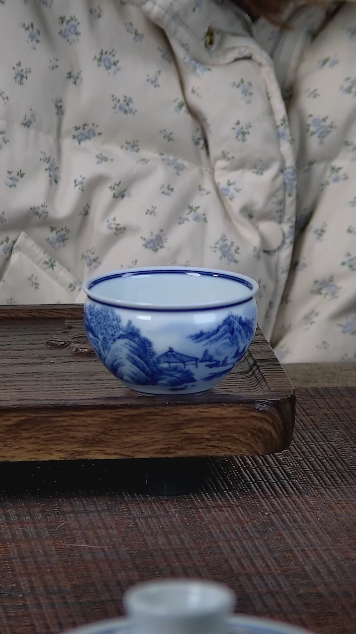 【闪购商品】折葵非器手工手绘山水缸杯