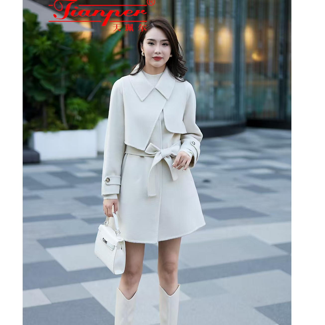 【瑶瑶专属】D562【衣长78】中长款时尚千金风设计师秋冬网红毛呢外套