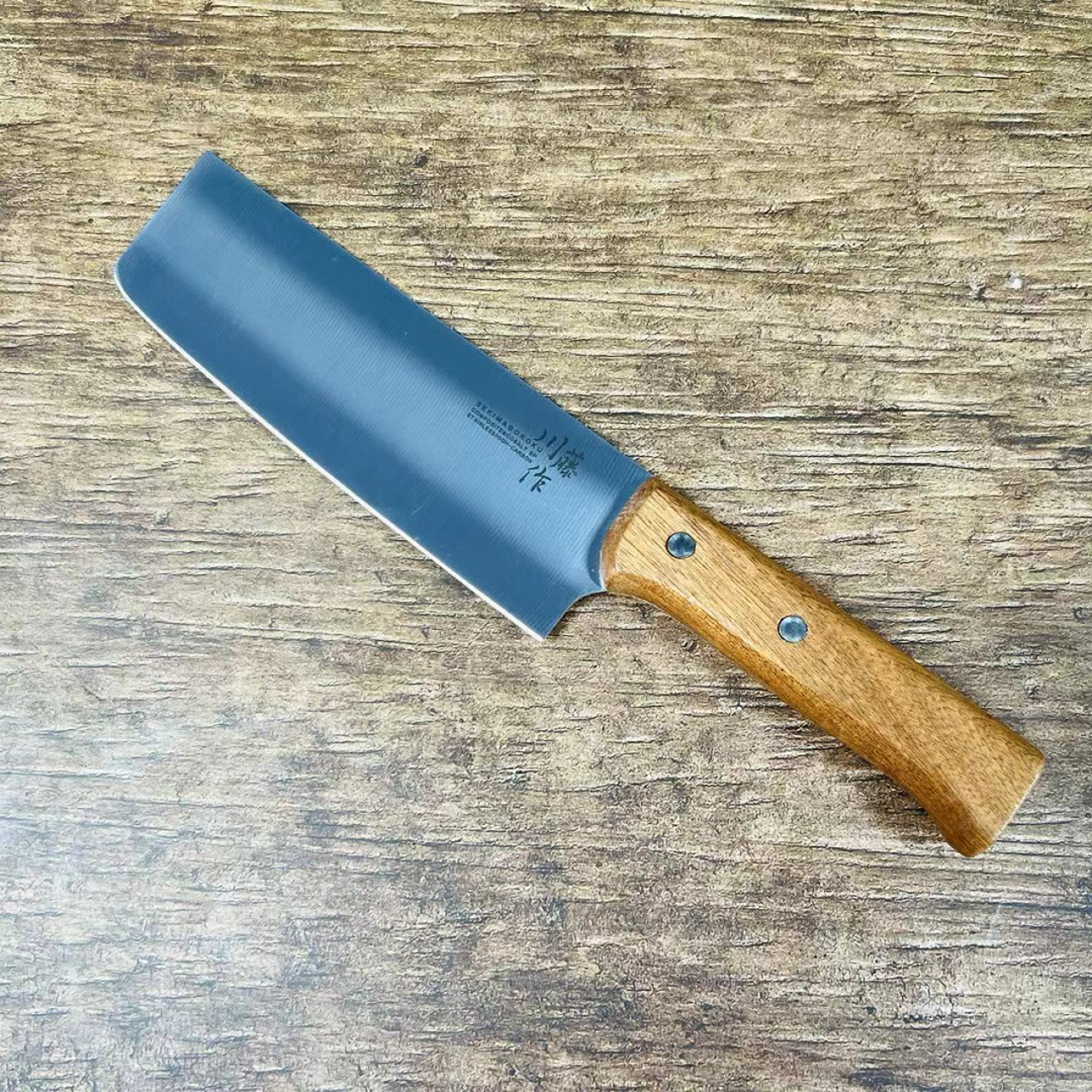 家用小菜刀实木柄不锈钢小菜切厨师切菜切肉专用刀104