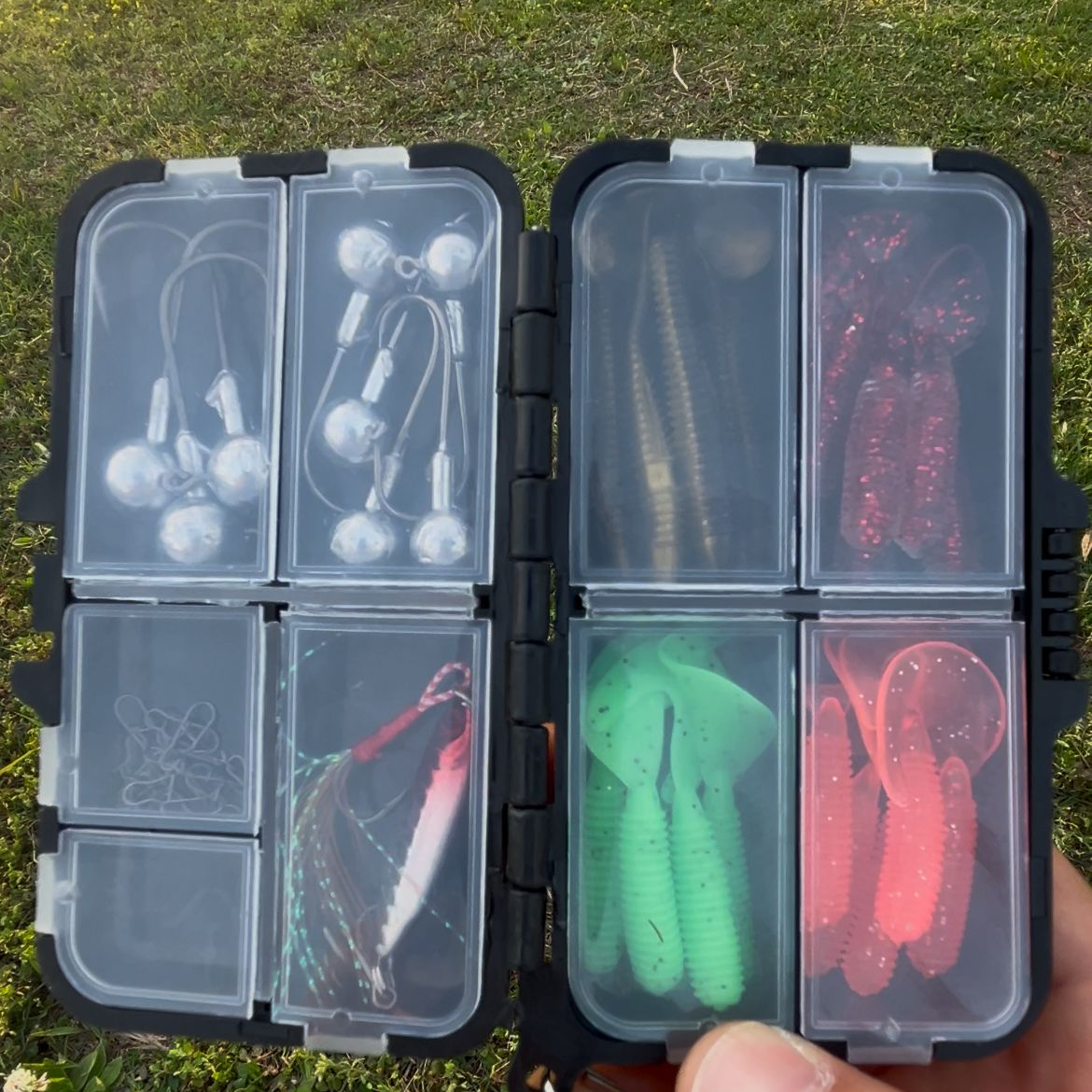 铅头钩钓鱼路亚假饵防挂底卷尾路亚软饵鲈鱼翘嘴鳜鱼新手套装鱼钩