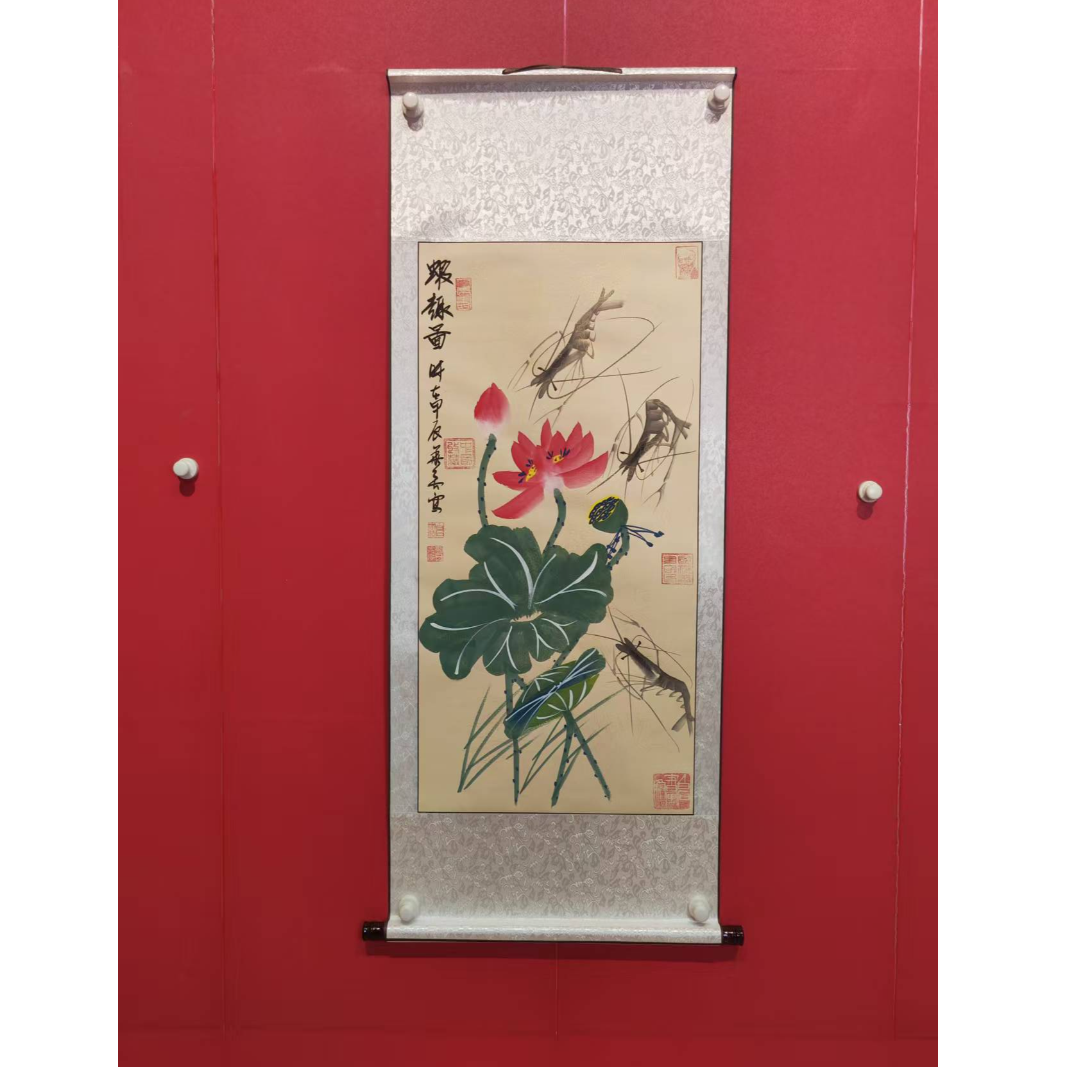 刘华亮老师作品130*50虾趣图