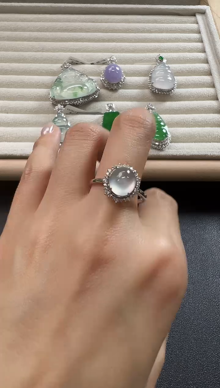 18K金镶嵌戒指翡翠KXY1206-002