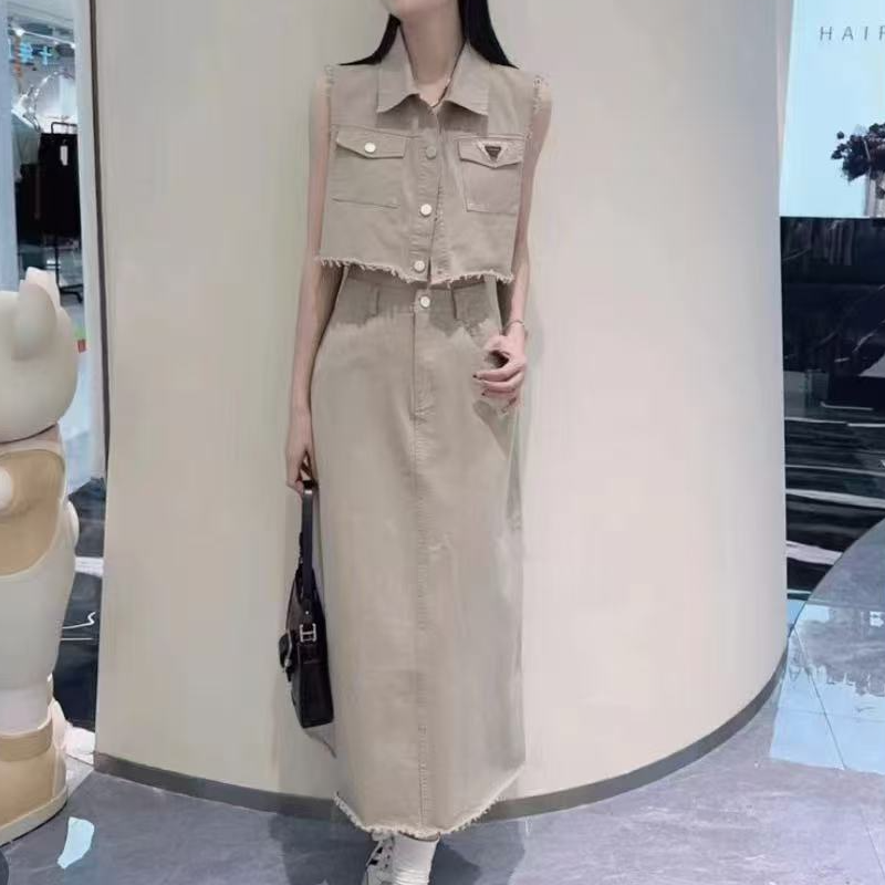 【小依专享】D5F26070女士气质轻奢时尚两件套-6070套装裙子显瘦