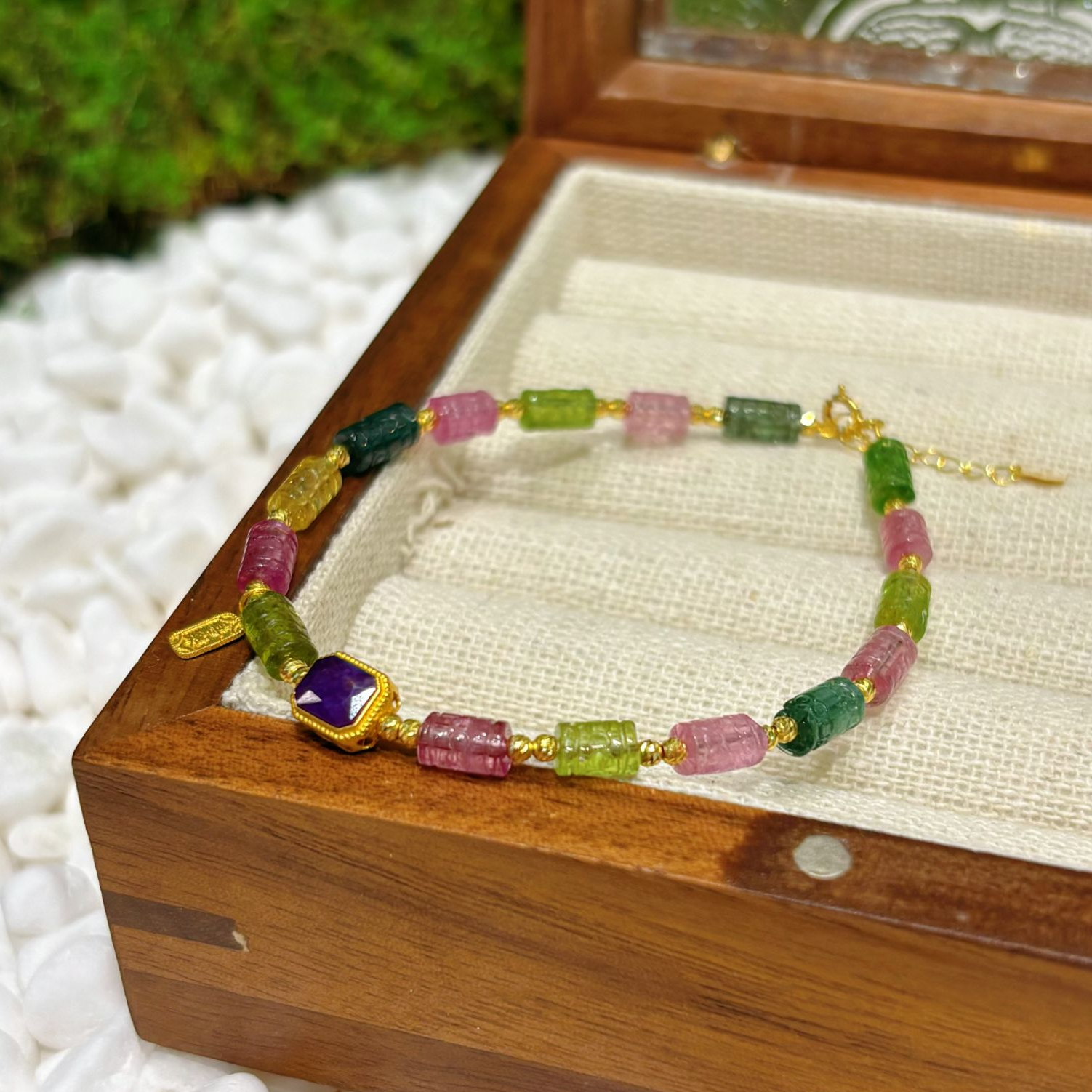 碧玺路路通手链 18k金 1726 多样性发一件