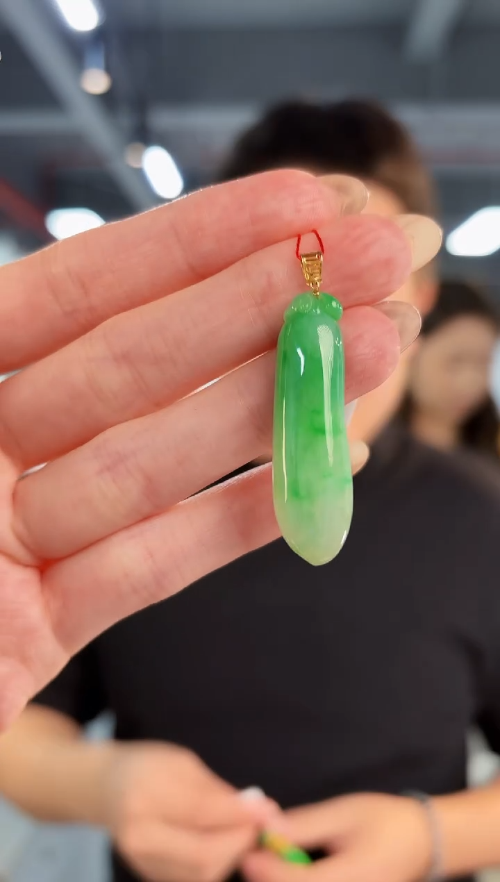 【闪购商品】翡翠颈饰18K金镶嵌缅料A货/支持复检/一件