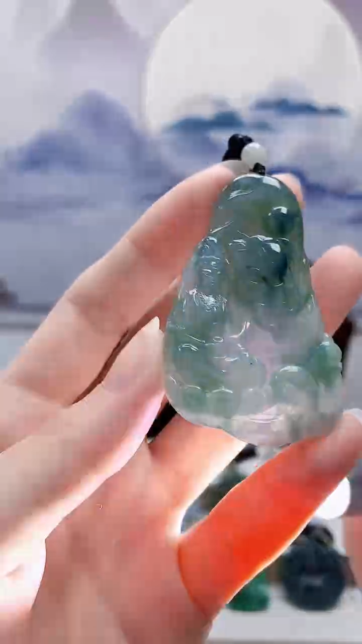 未镶嵌定制翡翠1502ry-毛货挂件24