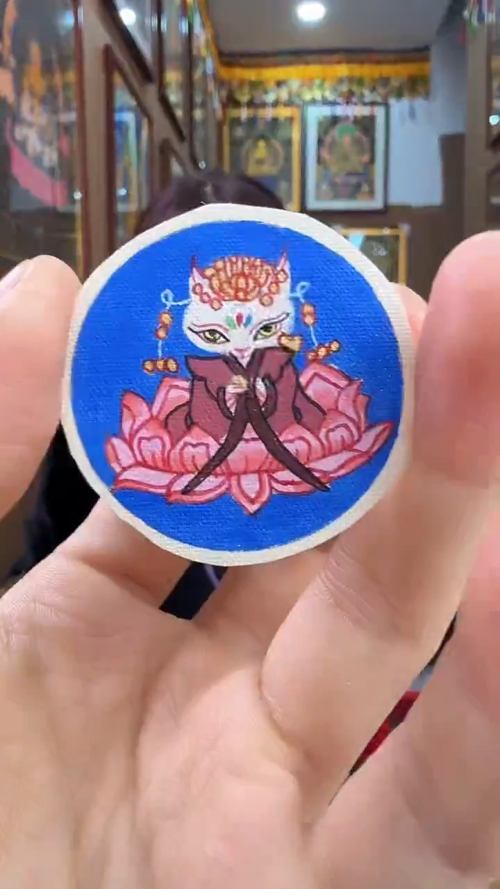 吊坠凤九-热贡纯手绘唐卡