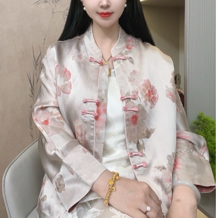 【初夏】新款春季中国风新中式上衣宽松国风立领气质显瘦外套