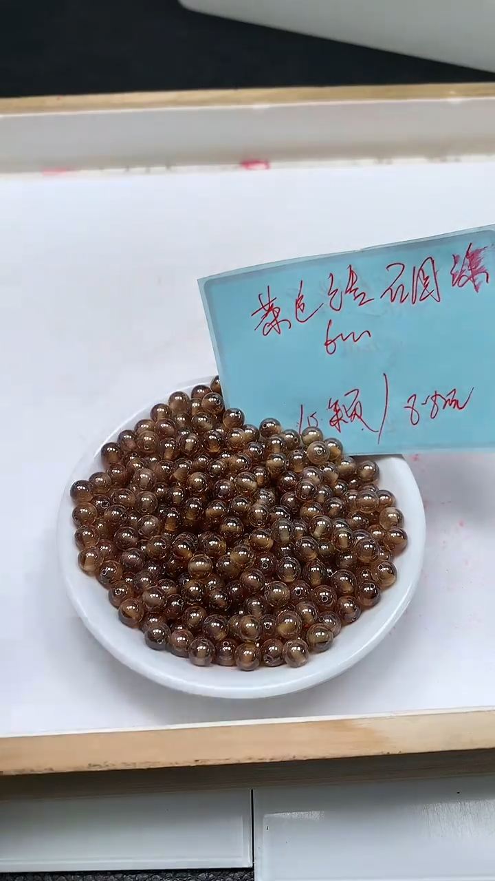 未镶嵌天然锆石散珠D659 茶色锆石6mm10个8.8元