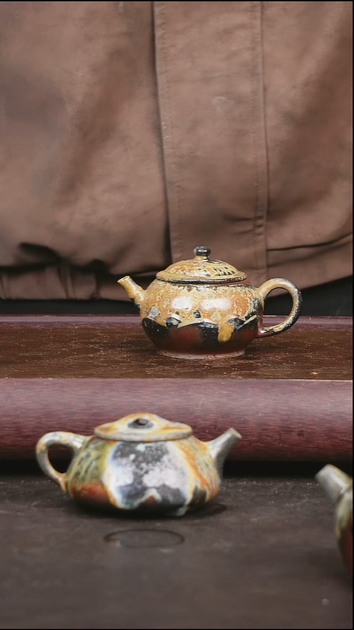 紫砂茶盘柴烧 壶