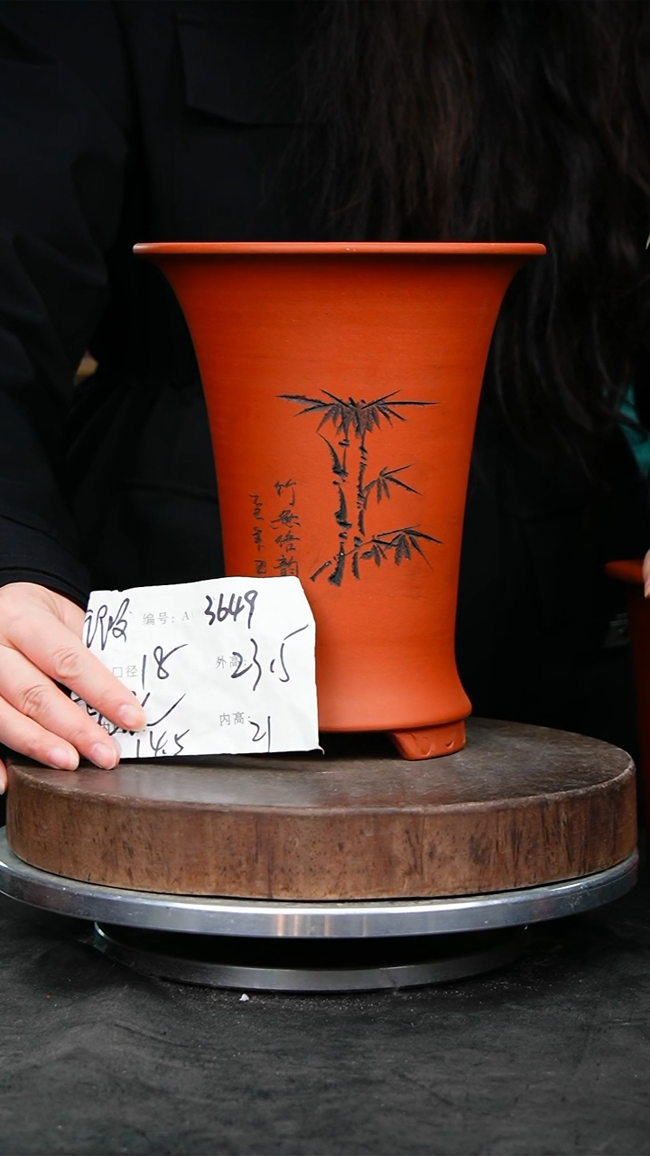 紫砂花盆3649花泥紫砂花盆