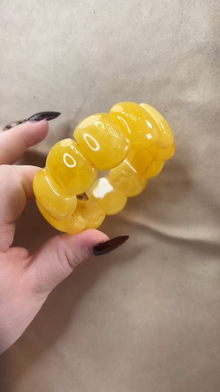 【闪购商品】琥珀手串未镶嵌手牌