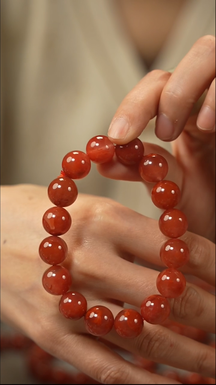 【闪购商品】南红玛瑙手链未镶嵌1.2单圈-950