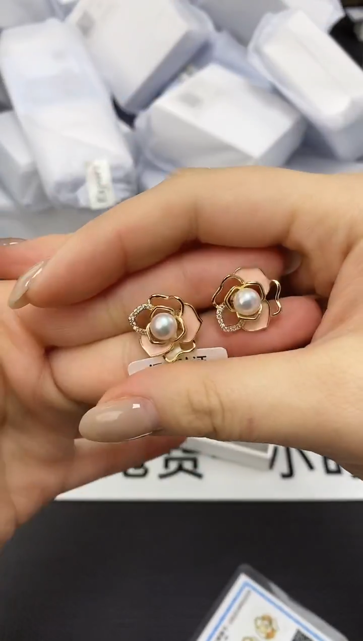 未镶嵌耳饰淡水珍珠ED1037