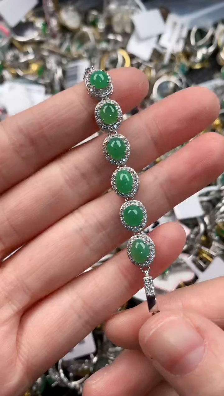 银S925镶嵌戒指翡翠333   1