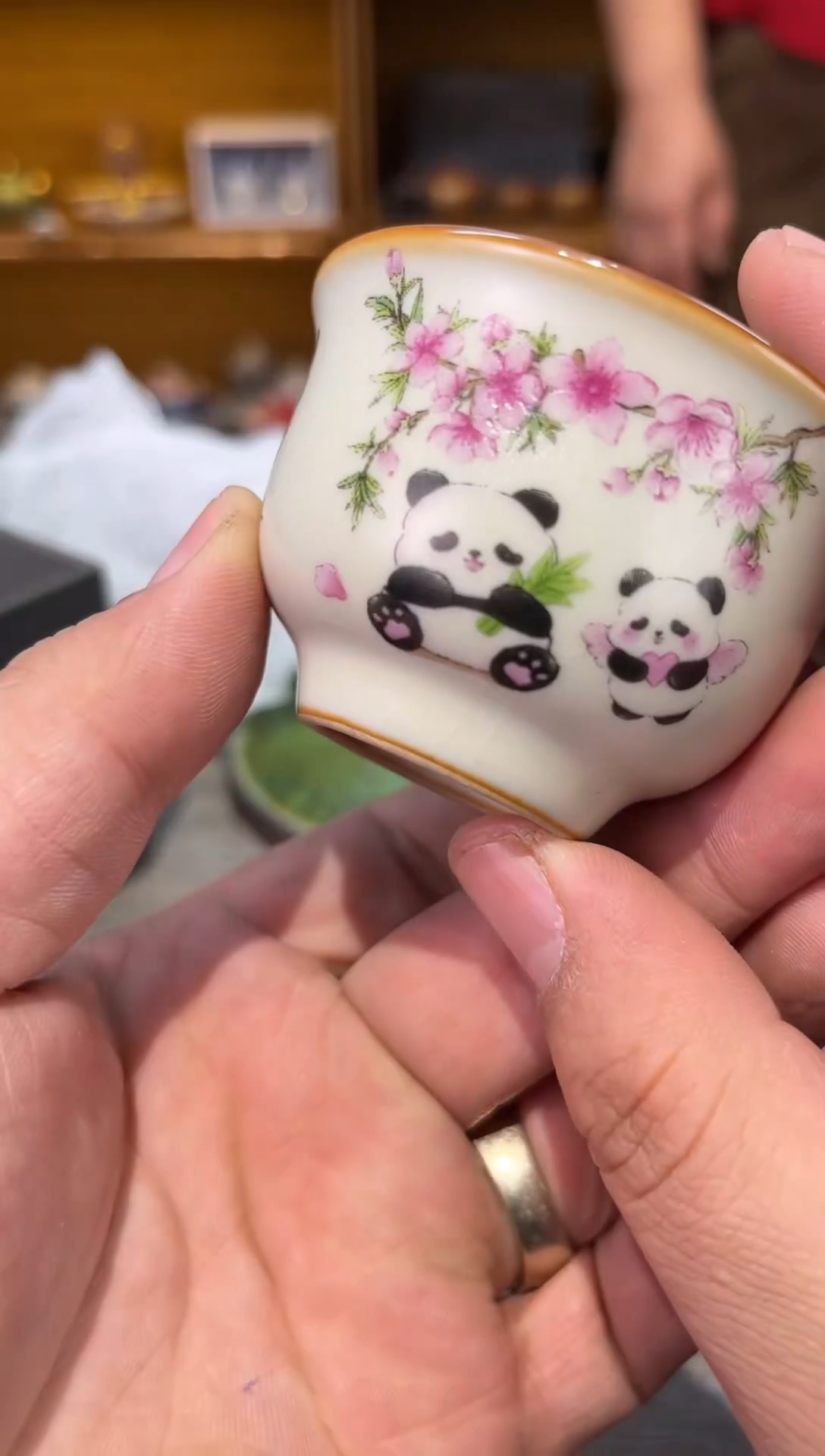 【闪购商品】熊猫反口杯茶具茶具