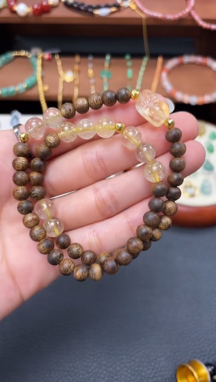 【闪购商品】沉香木手串两圈手串一个  JK685