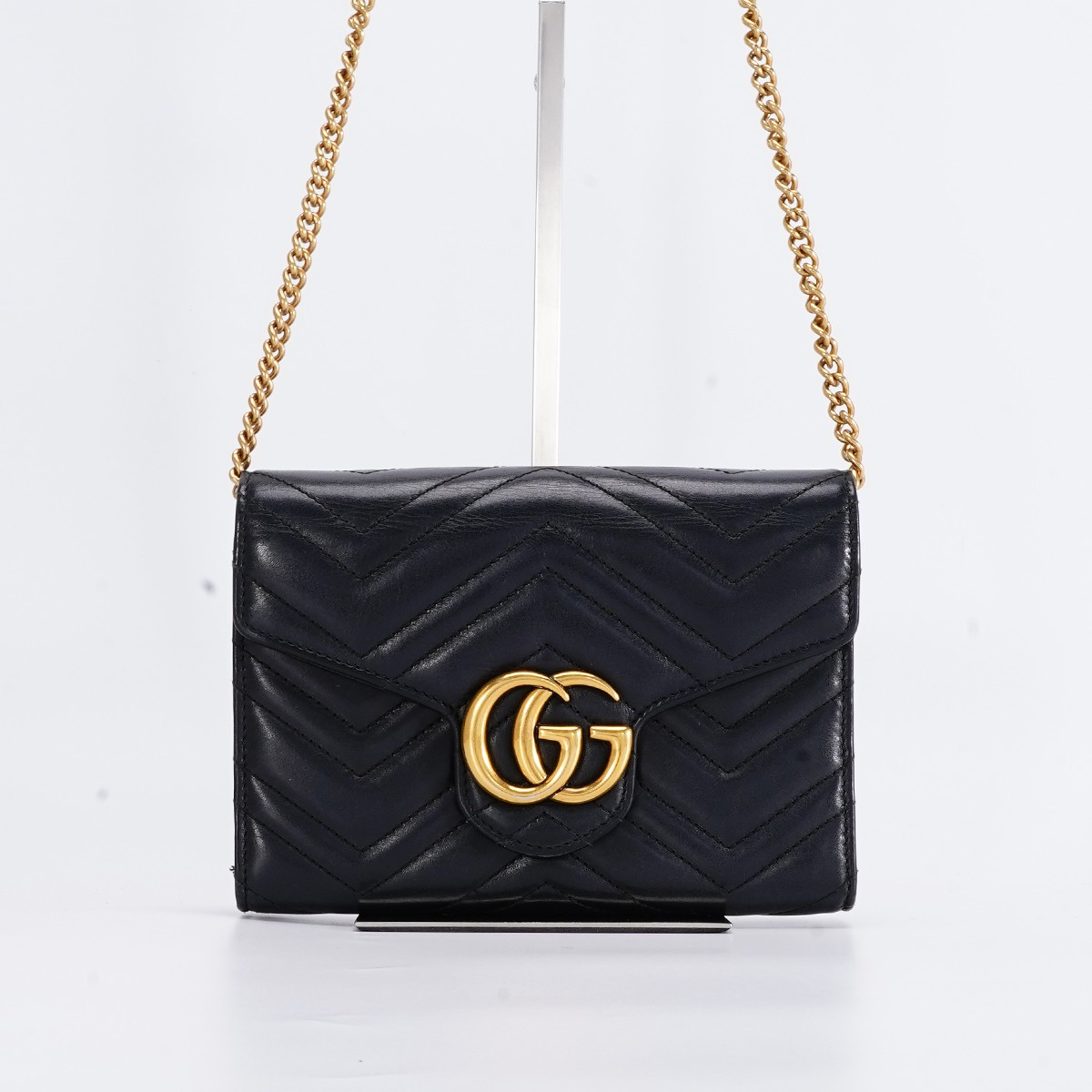 99新 GUCCI/古驰 【总仓】马蒙woc v纹黑色包/BG22005567/98新