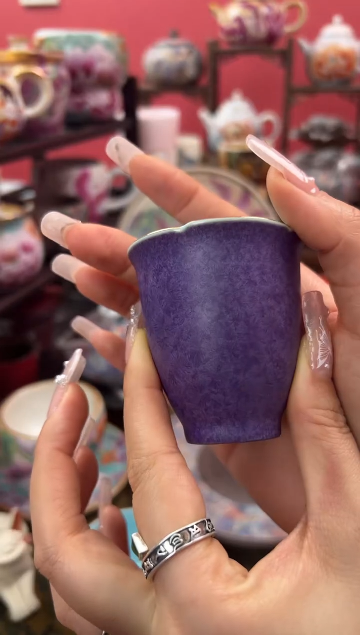 【闪购商品】五仙桃紫气东来结晶花闻香杯