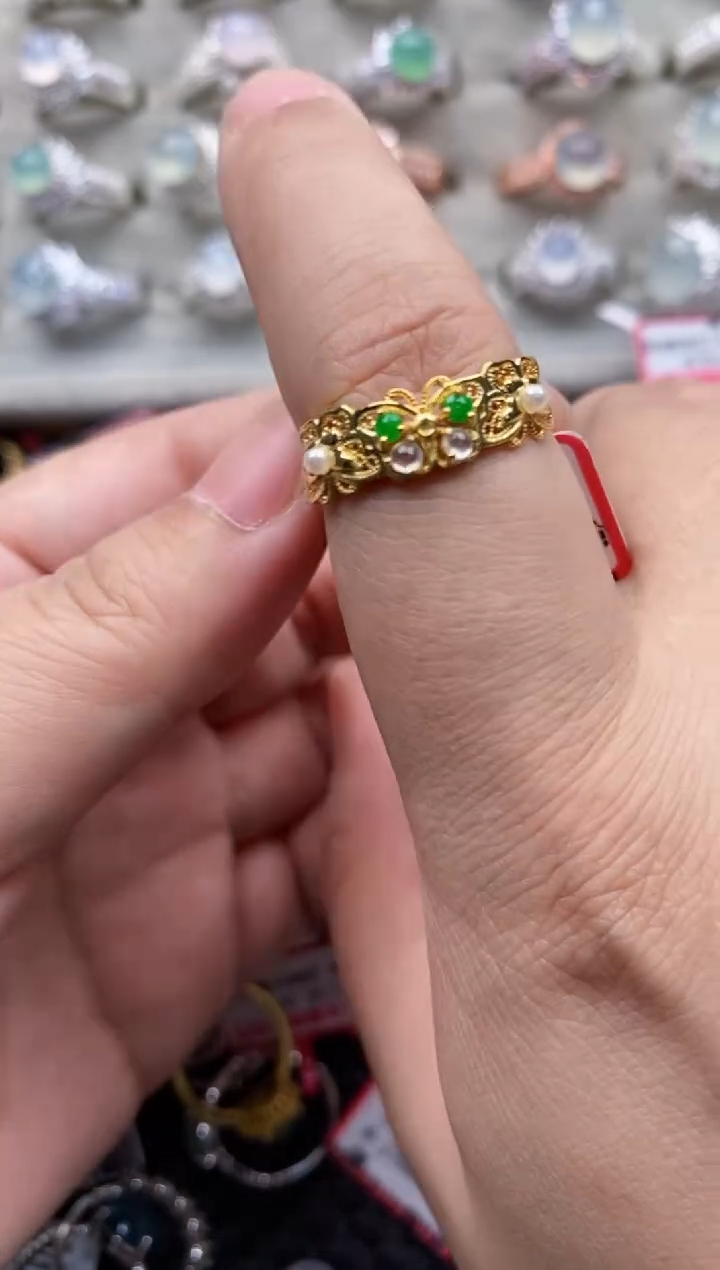 【闪购商品】翡翠戒指银S925镶嵌22222---9