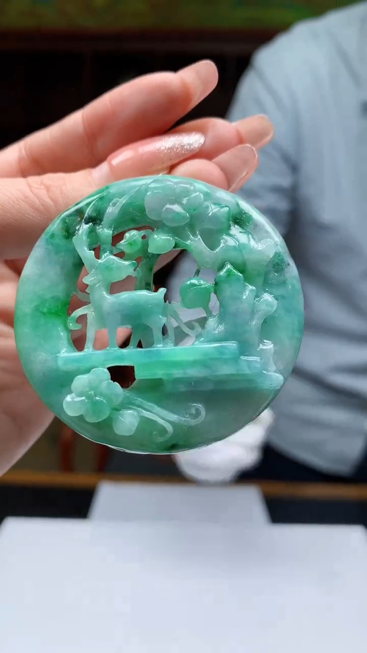 【闪购商品】定制翡翠未镶嵌1081ry-毛货挂件35