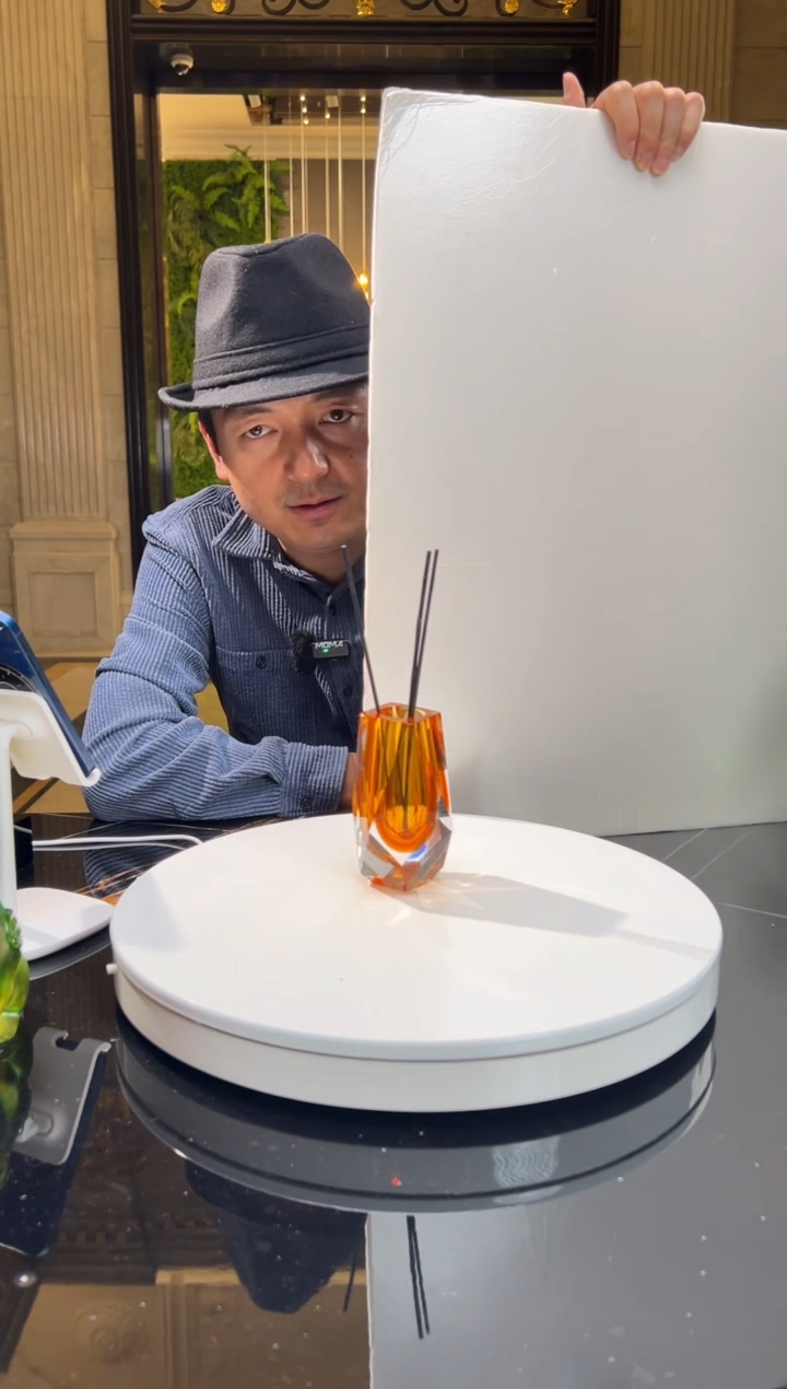 【闪购商品】摆件钻石切割茶金色小香薰瓶