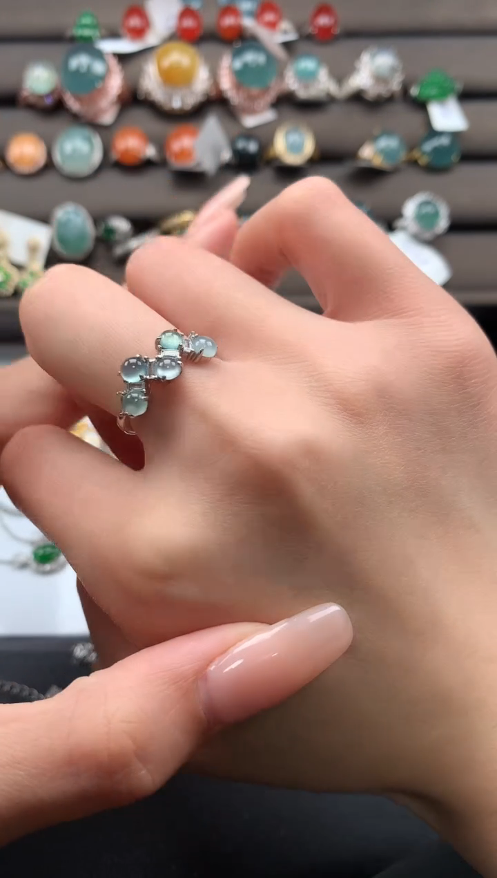 【闪购商品】翡翠戒指银S925镶嵌32132131