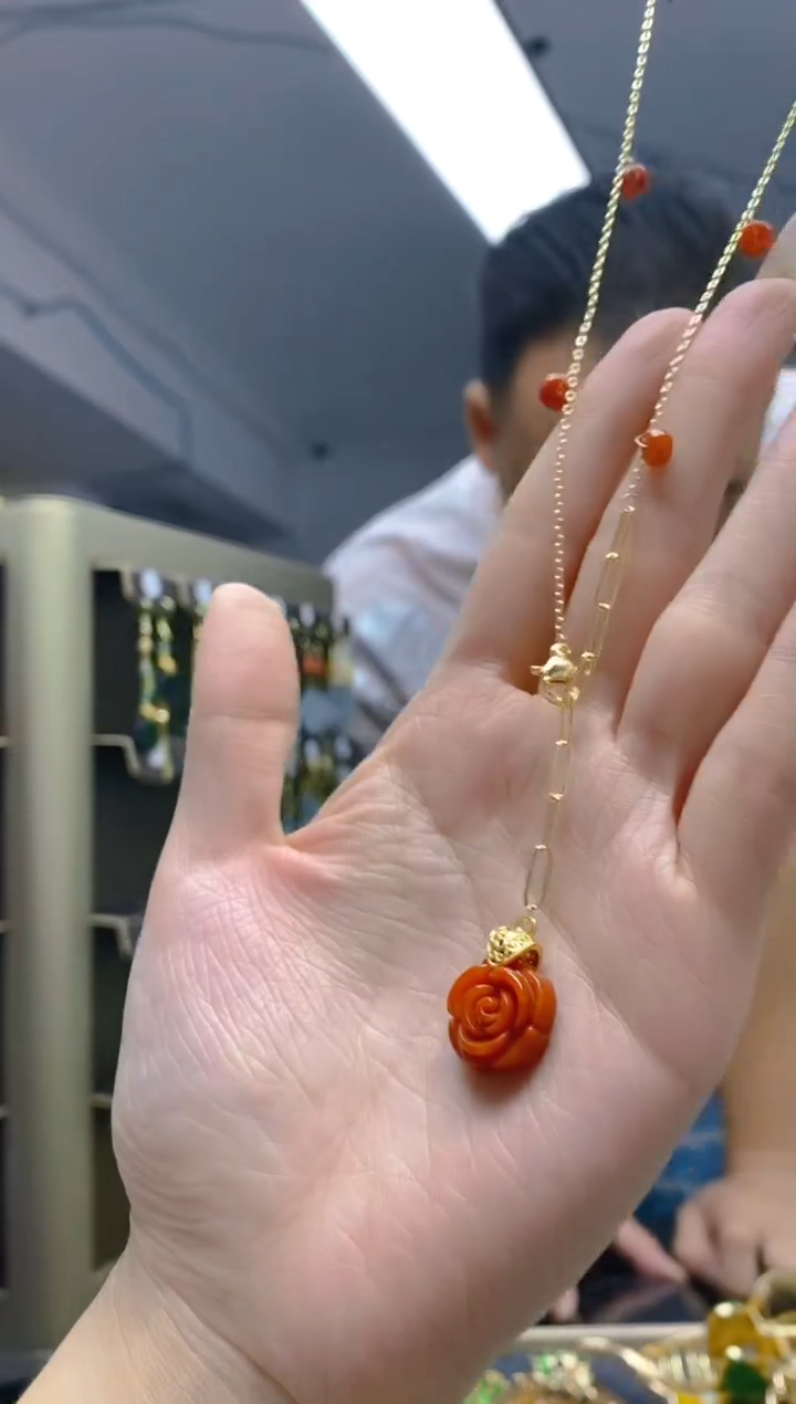 【闪购商品】翡翠耳饰合金181翡翠锁骨链