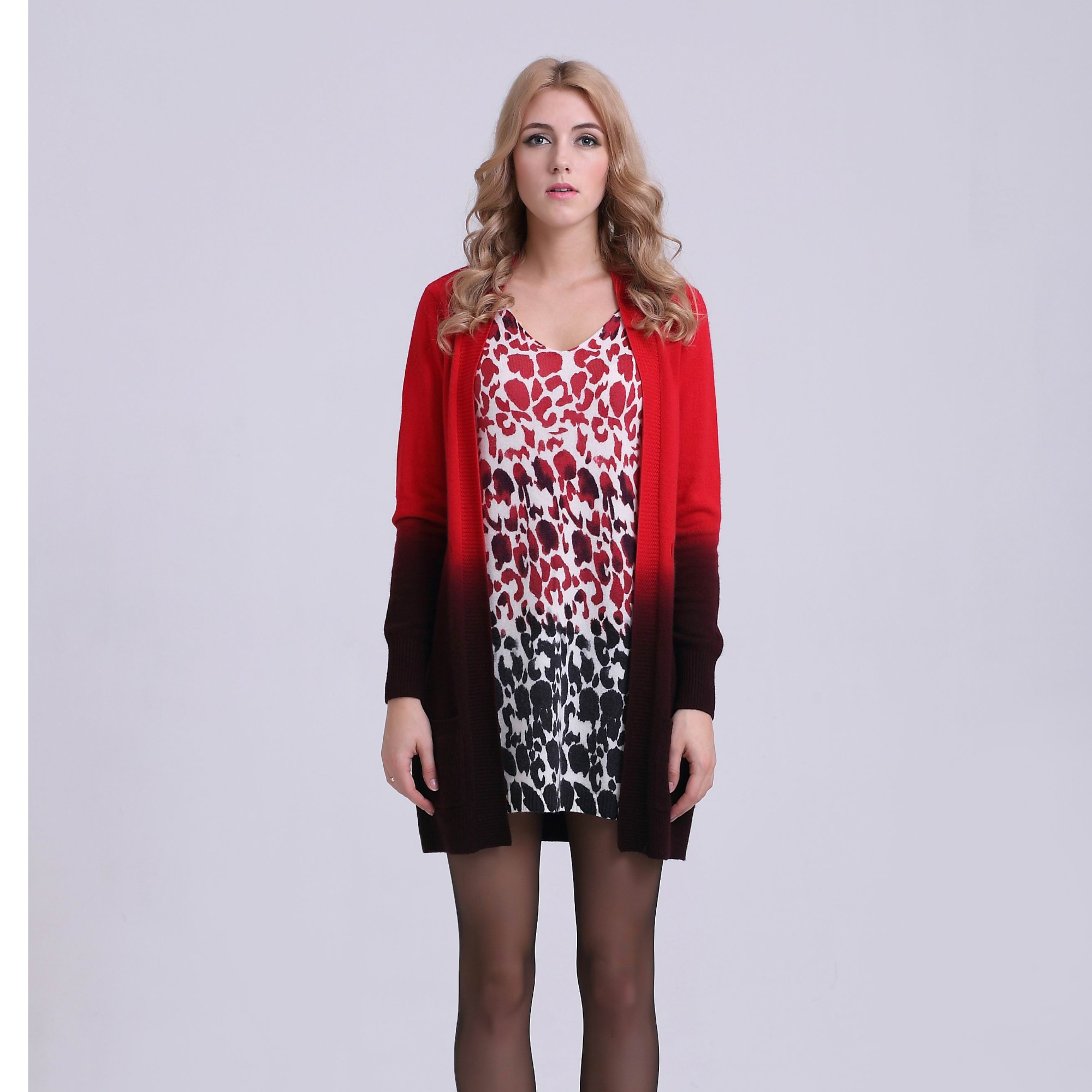 赛汗王秋冬新款羊绒提花时尚百搭女裙01305