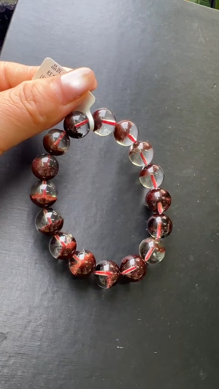 手串未镶嵌水晶红幽灵手串13m+ JP47281
