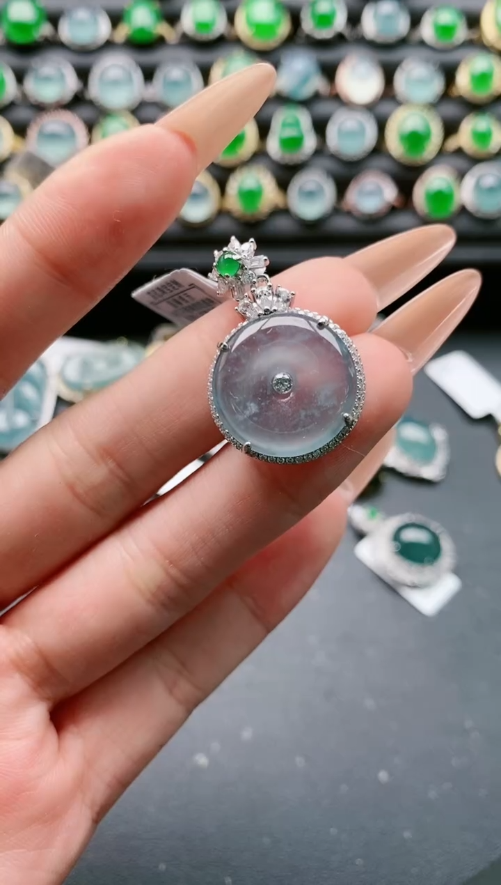 【闪购商品】翡翠戒指银S925镶嵌111111