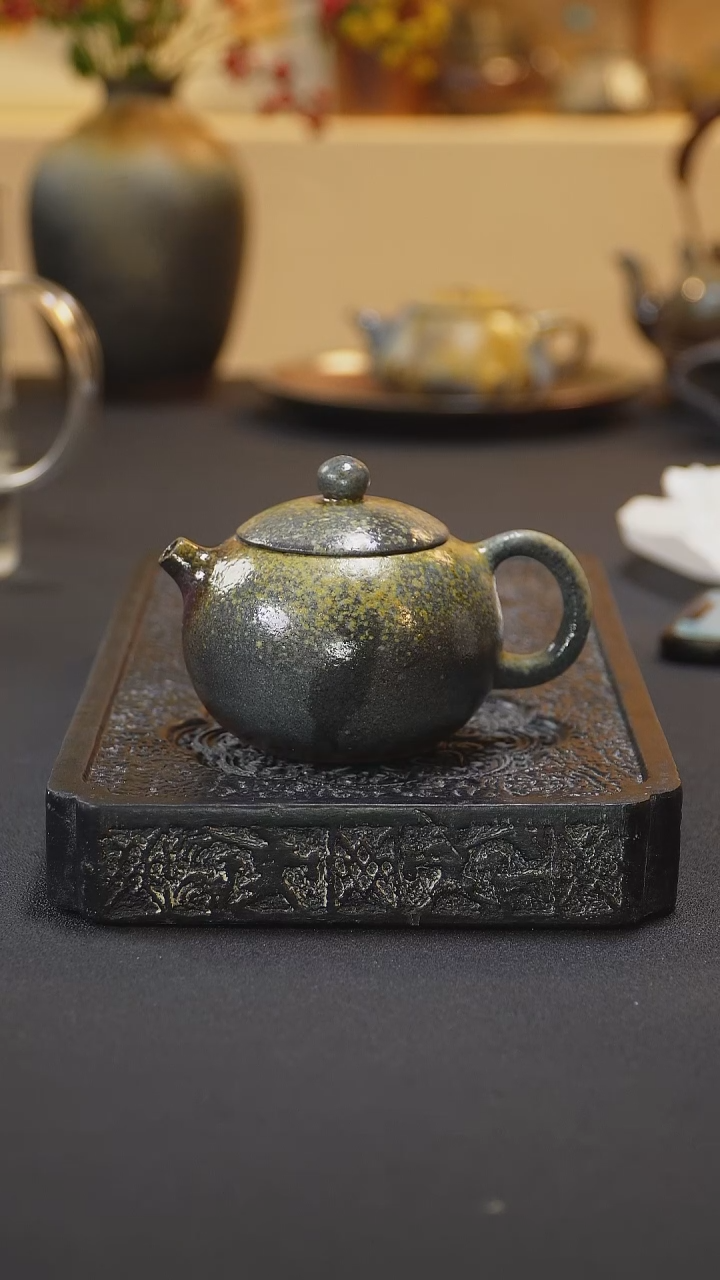 茶壶紫砂纯自然柴烧