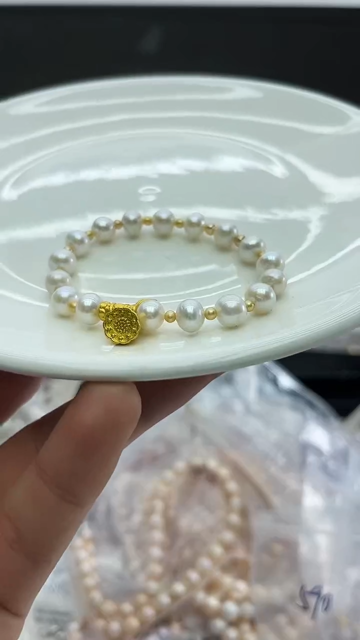 未镶嵌手链淡水珍珠白色系手链