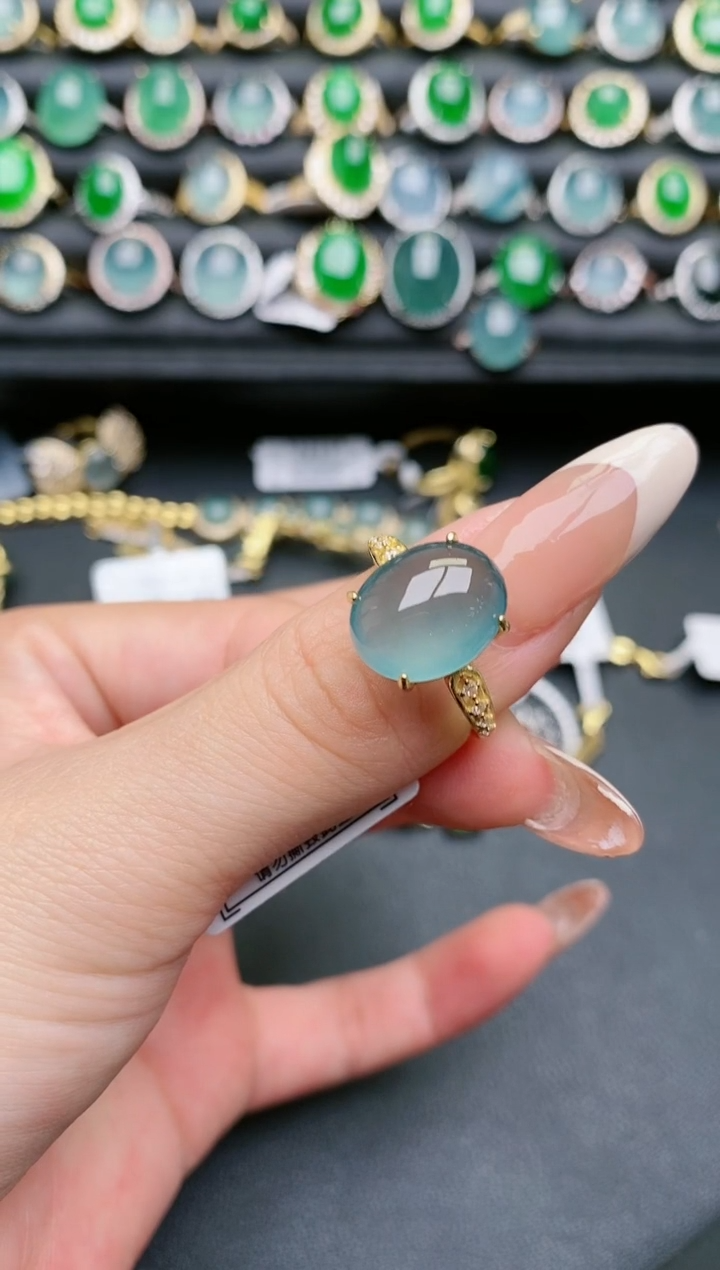 【闪购商品】翡翠戒指银S925镶嵌1111