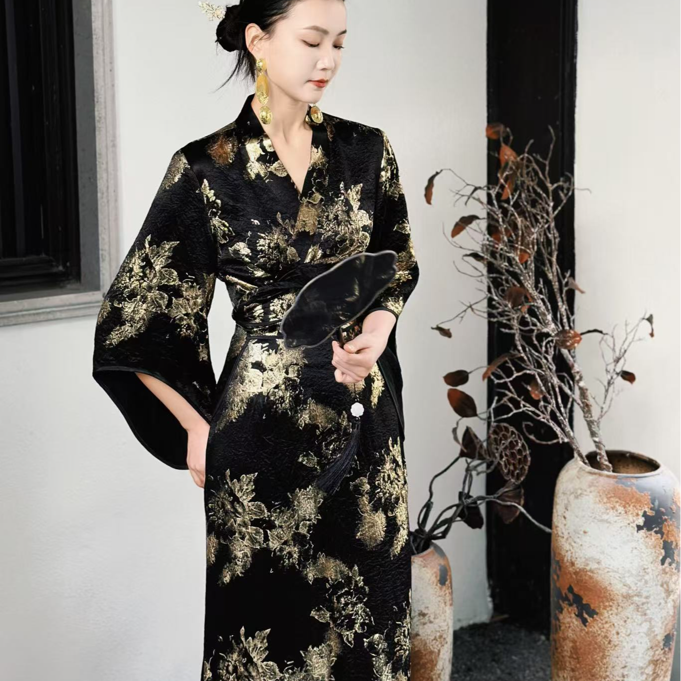 烫金优雅高定套装