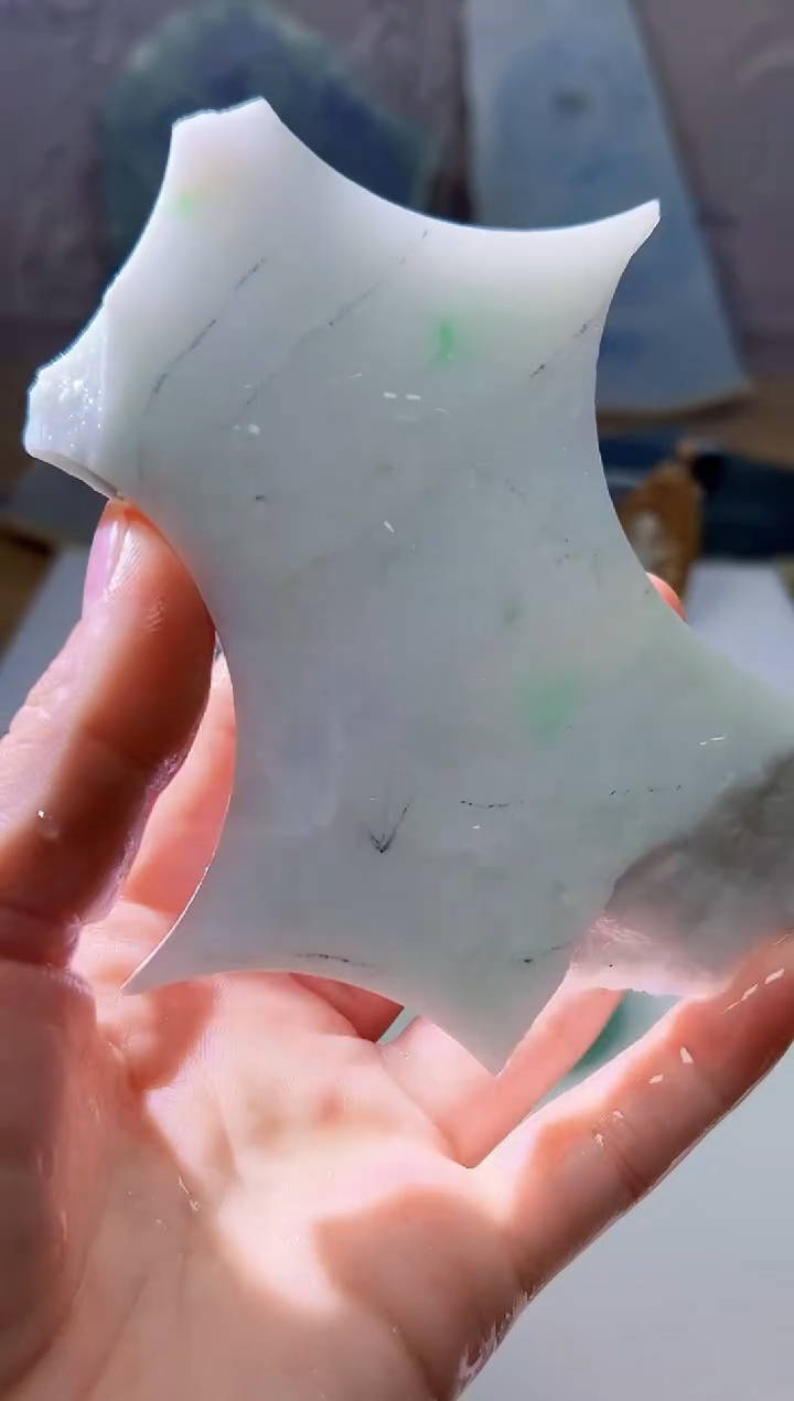 裸石翡翠天然翡翠A货玉 南 738