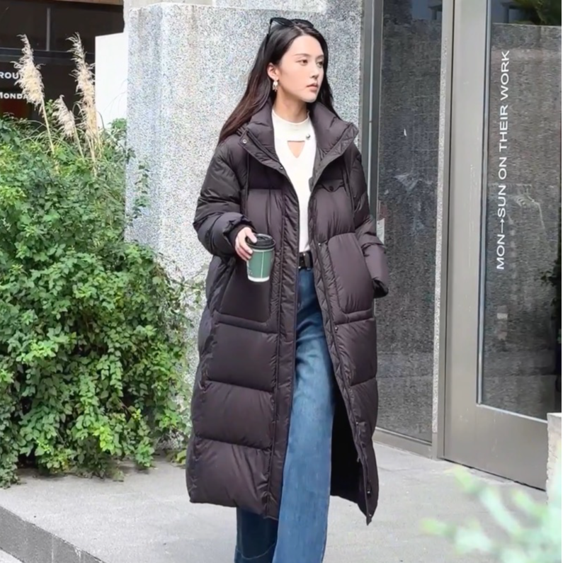 长款 连帽鹅绒服