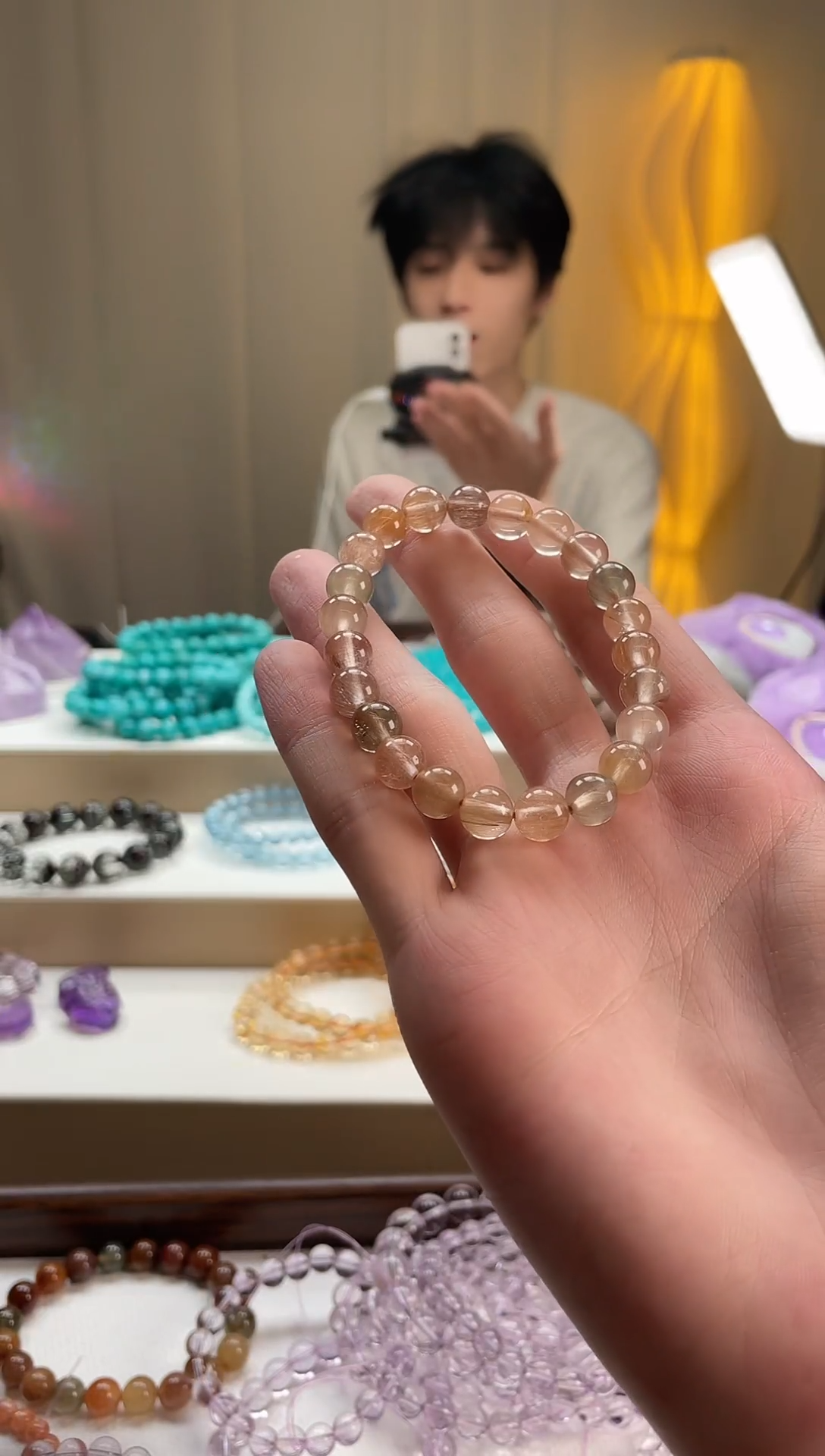 未镶嵌手串水晶一*兔毛