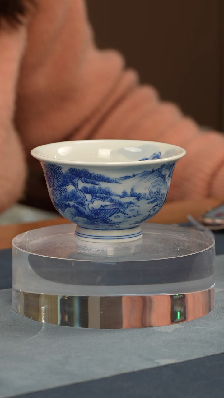 杯子瓷【瓷韵舍】青花山水