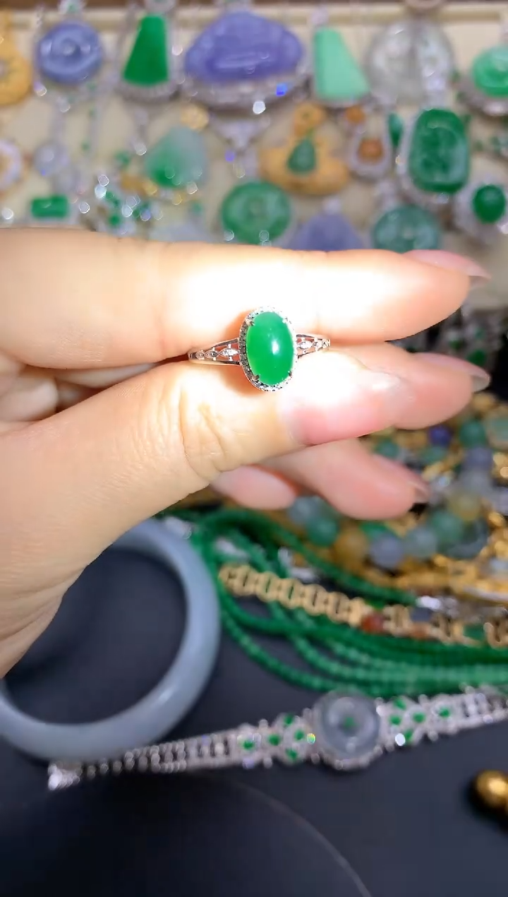 【闪购商品】翡翠戒指18K金镶嵌323-中国好珍宝