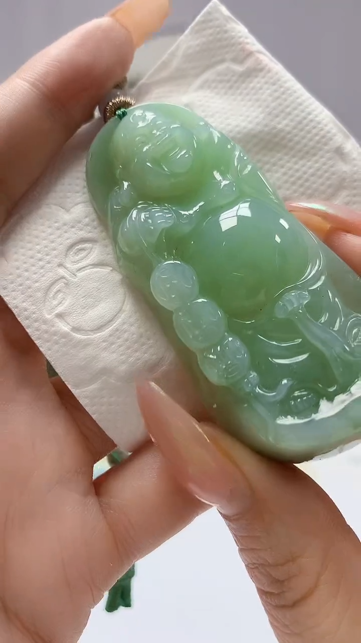 【闪购商品】定制翡翠未镶嵌0405DD-毛货挂件佛112