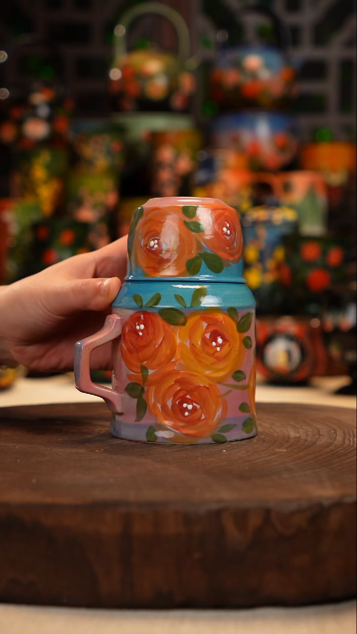 油画   釉下彩   杯子