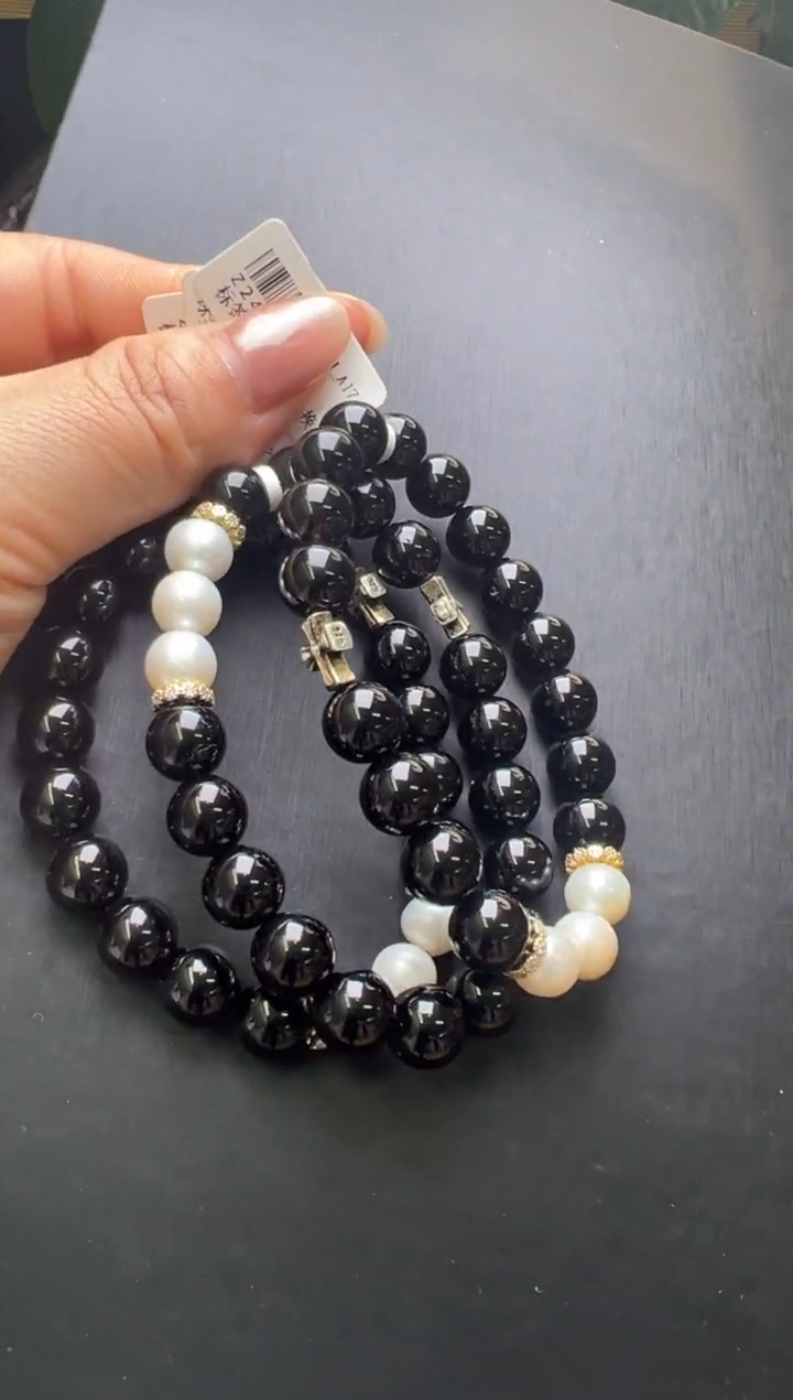 手串未镶嵌水晶黑水晶设计手串多样性发一Z24403