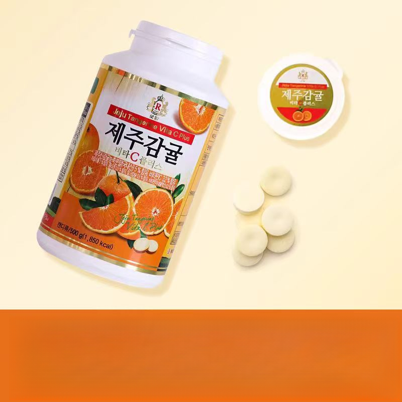 柑橘橘子维生素C成人咀嚼片酸甜