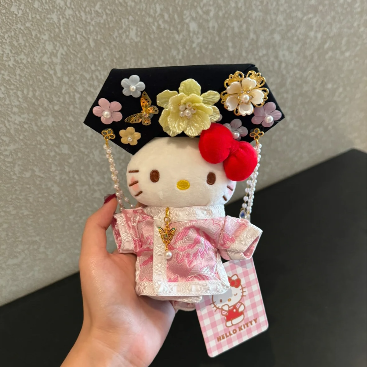 正版可爱格格驾到Kitty毛绒玩偶挂饰公仔包包挂件车挂车钥匙扣