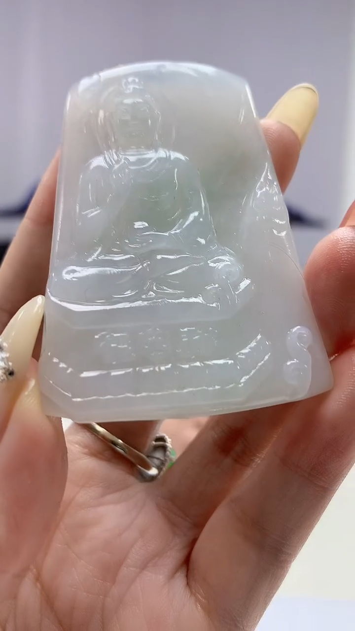 【闪购商品】定制翡翠未镶嵌3916DD-毛货挂件68